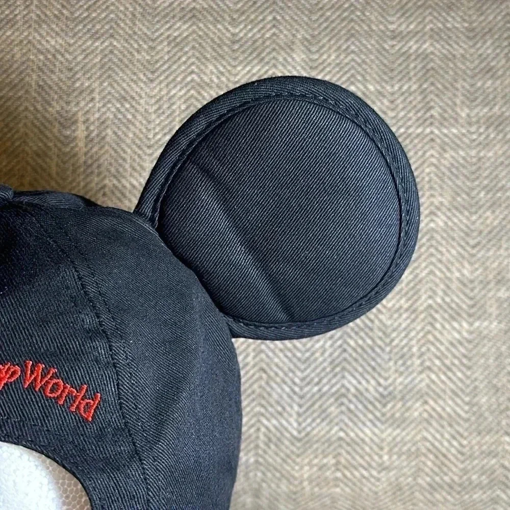 DISNEY WALT DISNEY WORLD PARKS MICKEY MOUSE BALLCAP HAT WITH MICKEY EARS EUC - Picture 8 of 13